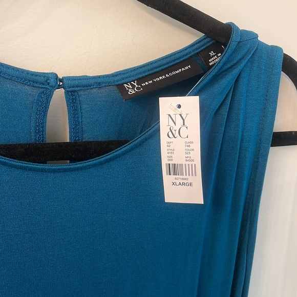 Teal Tie-Waist Knit Jumpsuit - Picture 6 of 10